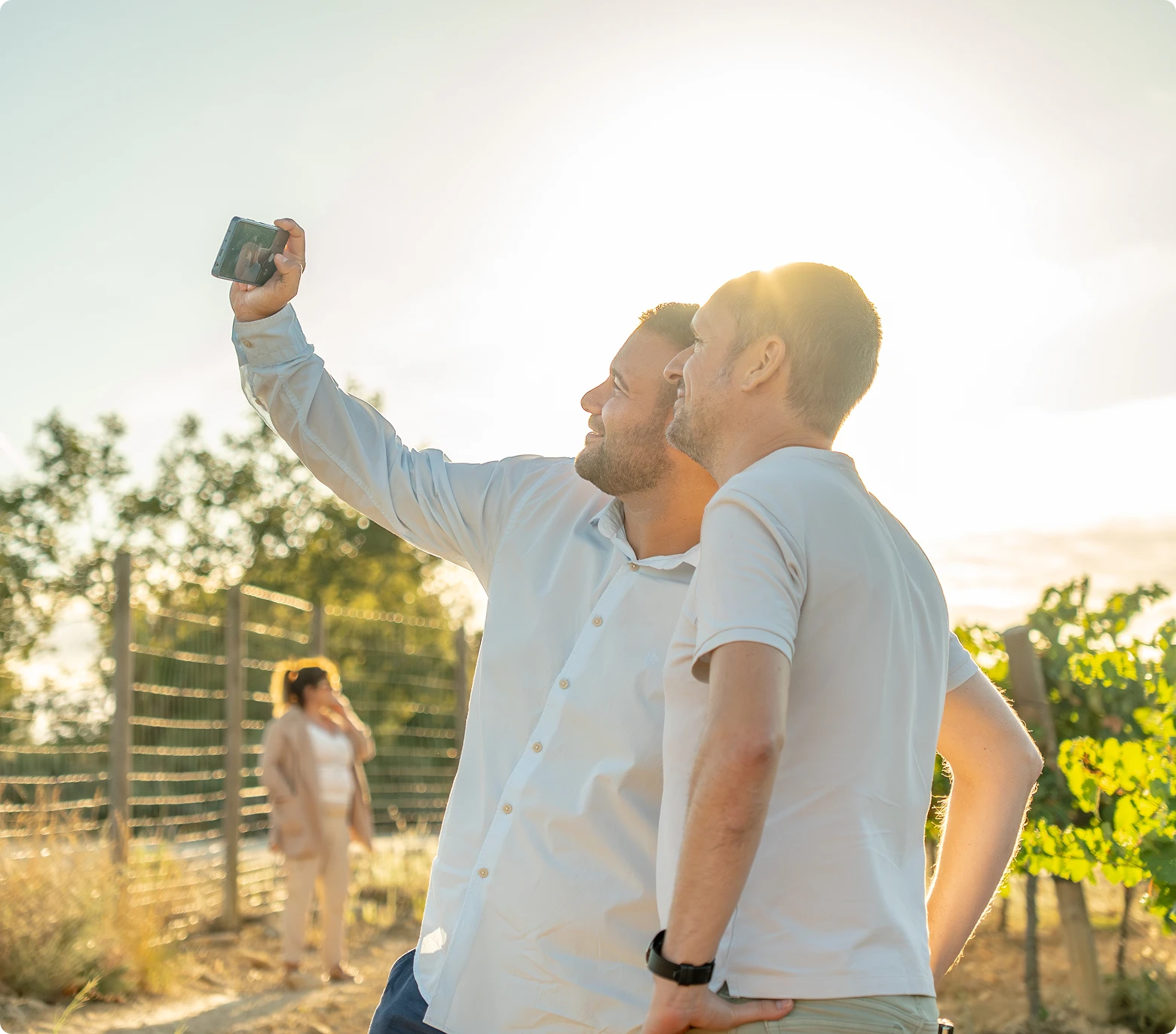 Selfie at a Bodegas Bellod event